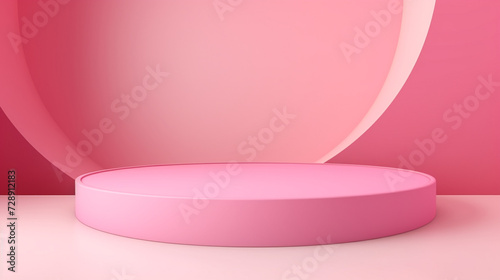 Abstract pink color gradient studio background for product presentation © Farid