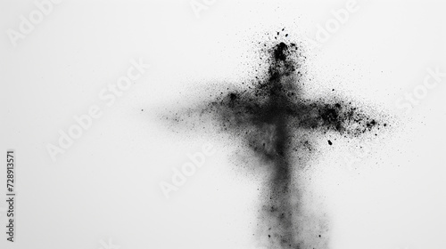 Ephemeral Ash Cross: Symbolism of Transience and Memory photo