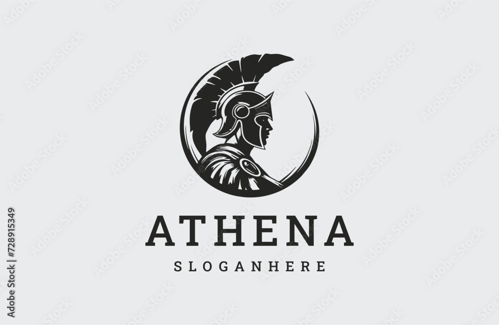 Goddess greek athena logo icon design template. Goddess greek athena logo icon design template.