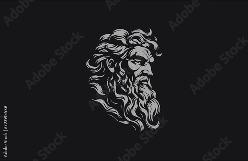 Zeus logo style icon design template flat vector