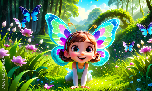 Cartoon 3d character, wallpaper for kids , cute cartoon character background photo