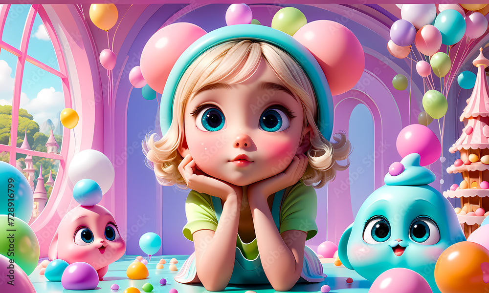 Cartoon 3d character, wallpaper for kids , cute cartoon character background Cartoon 3d character, wallpaper for kids , cute cartoon character background