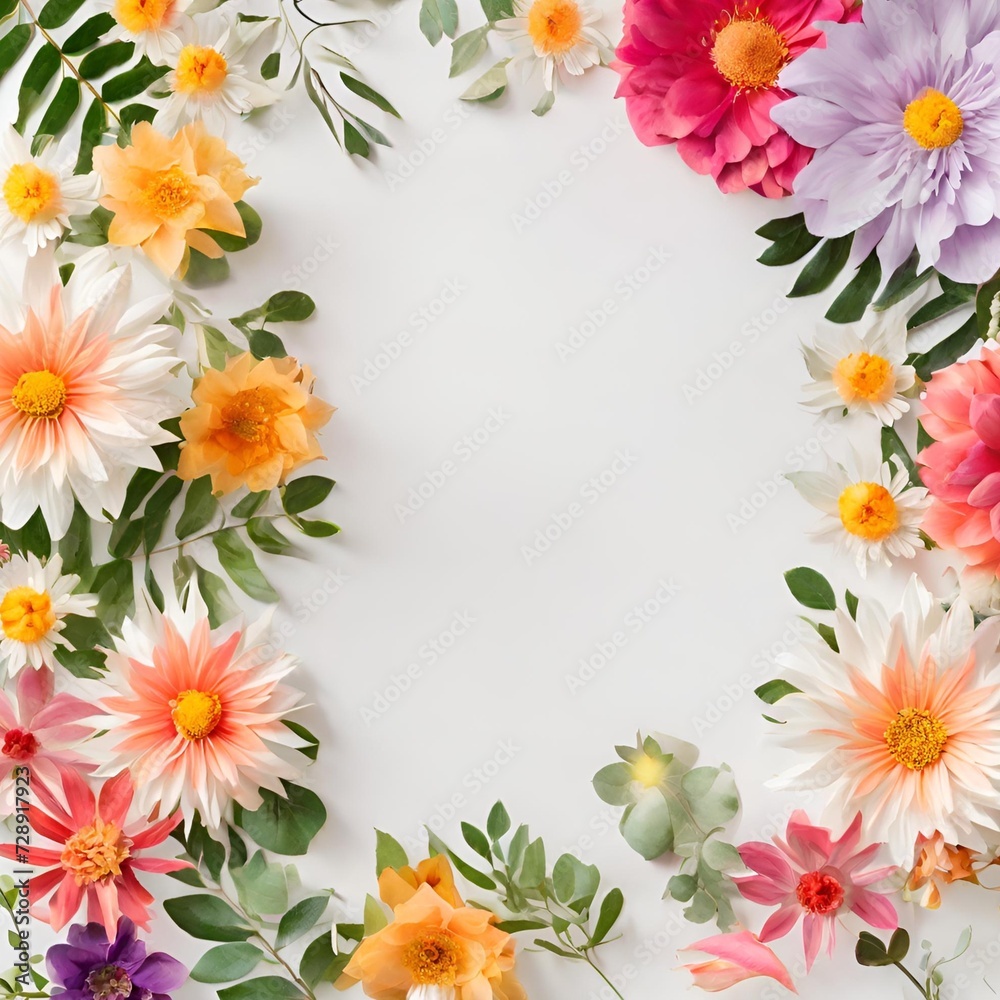 Festive flower composition . Overhead view Festive flower composition . Overhead view