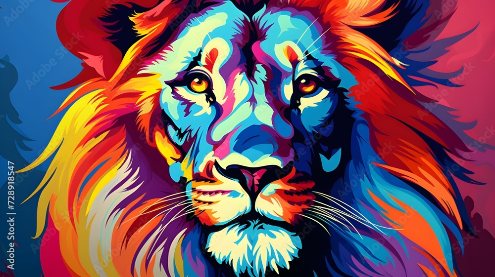 low poly lion vector isolated with smoke illustration