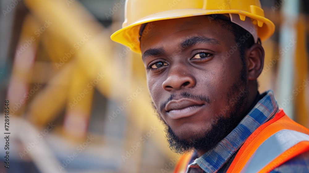 Um profissional de construção cívil posando para foto Um profissional de construção cívil posando para foto