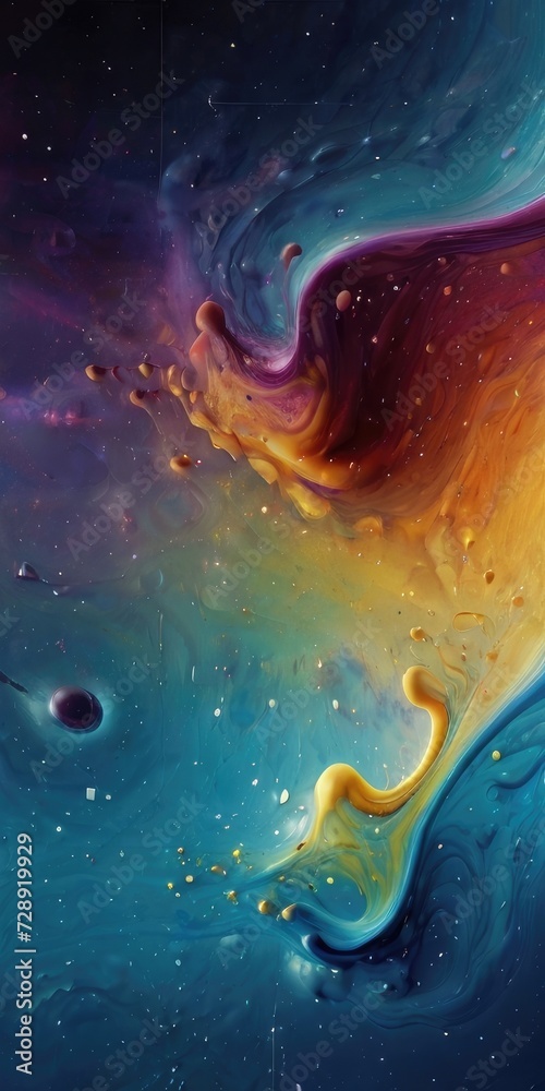 Fototapeta premium abstrct colorfull galaxy star space liquid background 