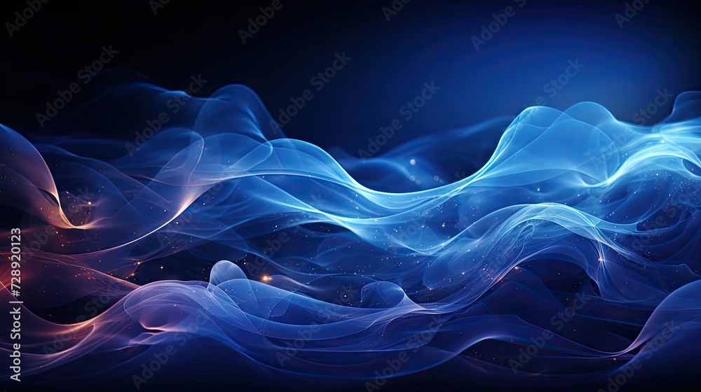 background with blue waves concept for wallpaper or banner and poster background