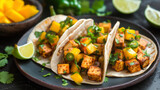 These fiery tofu tacos are a perfect balance of heat and cool with y marinated tofu and a refreshing salsa made with diced mango and jalapenos. Delicious and addicting