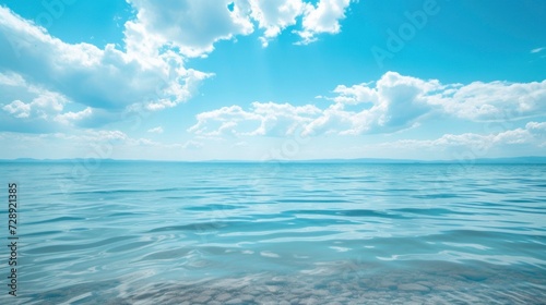 beautiful sea in the middle of the ocean with a beautiful blue sky