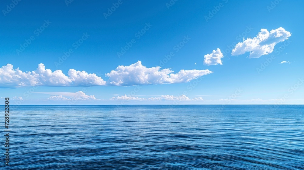 Fototapeta premium beautiful blue ocean in the middle of the sea