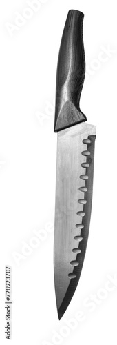 Steel kitchen knives, isolated on white
