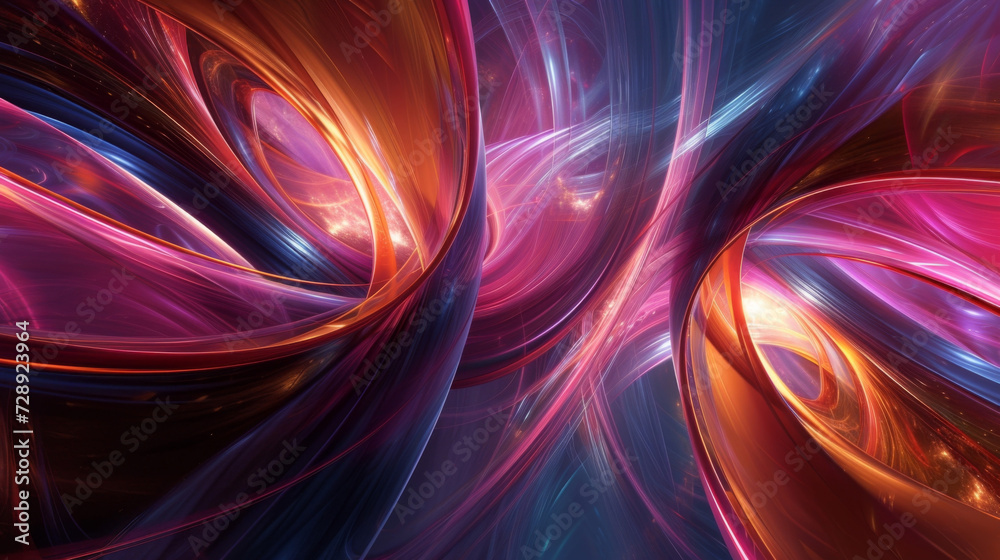 A mesmerizing display of curved lines and shifting hues Gravity Wells invite contemplation of the complex interplay between m energy and gravity.