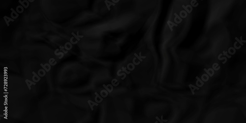 Dark black paper crumpled texture. black fabric crushed textured crumpled. Black wrinkly backdrop paper background. panorama grunge wrinkly paper texture background, crumpled pattern texture.