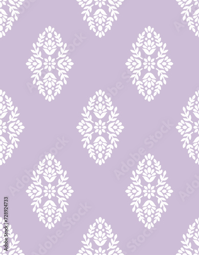 damask medallion block print repeat pattern