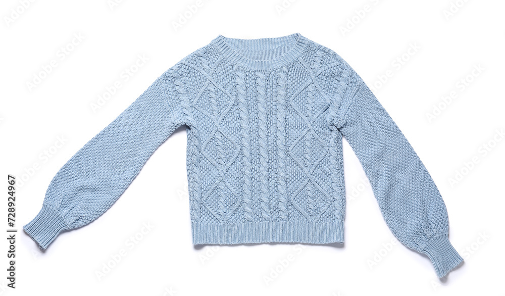 Fototapeta premium Stylish sweater isolated on white background