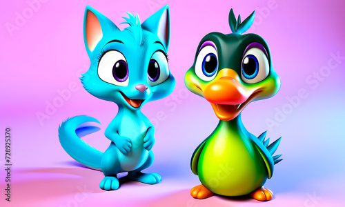 Cartoon 3d character  wallpaper for kids   cute cartoon character background