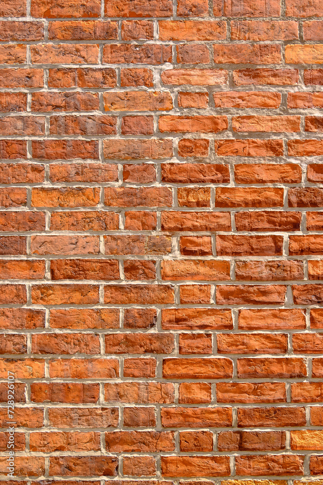 Naklejka premium red brick wall as background 25