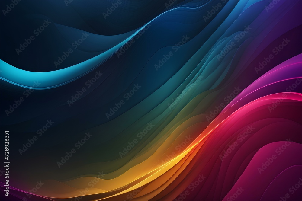 beautiful abstract wave technology background, created by ai generated