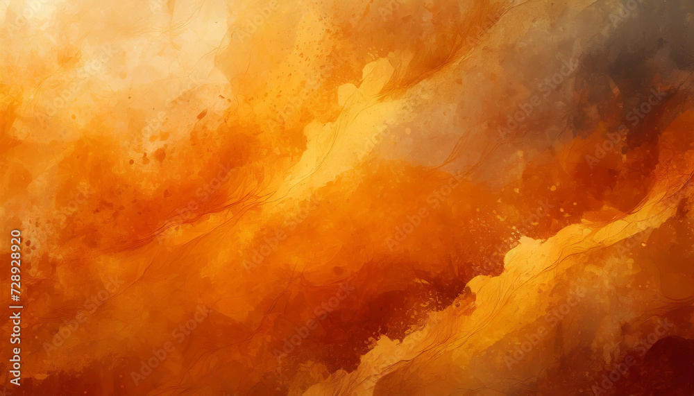  Abstract art orange background with liquid fluid grunge texture. 