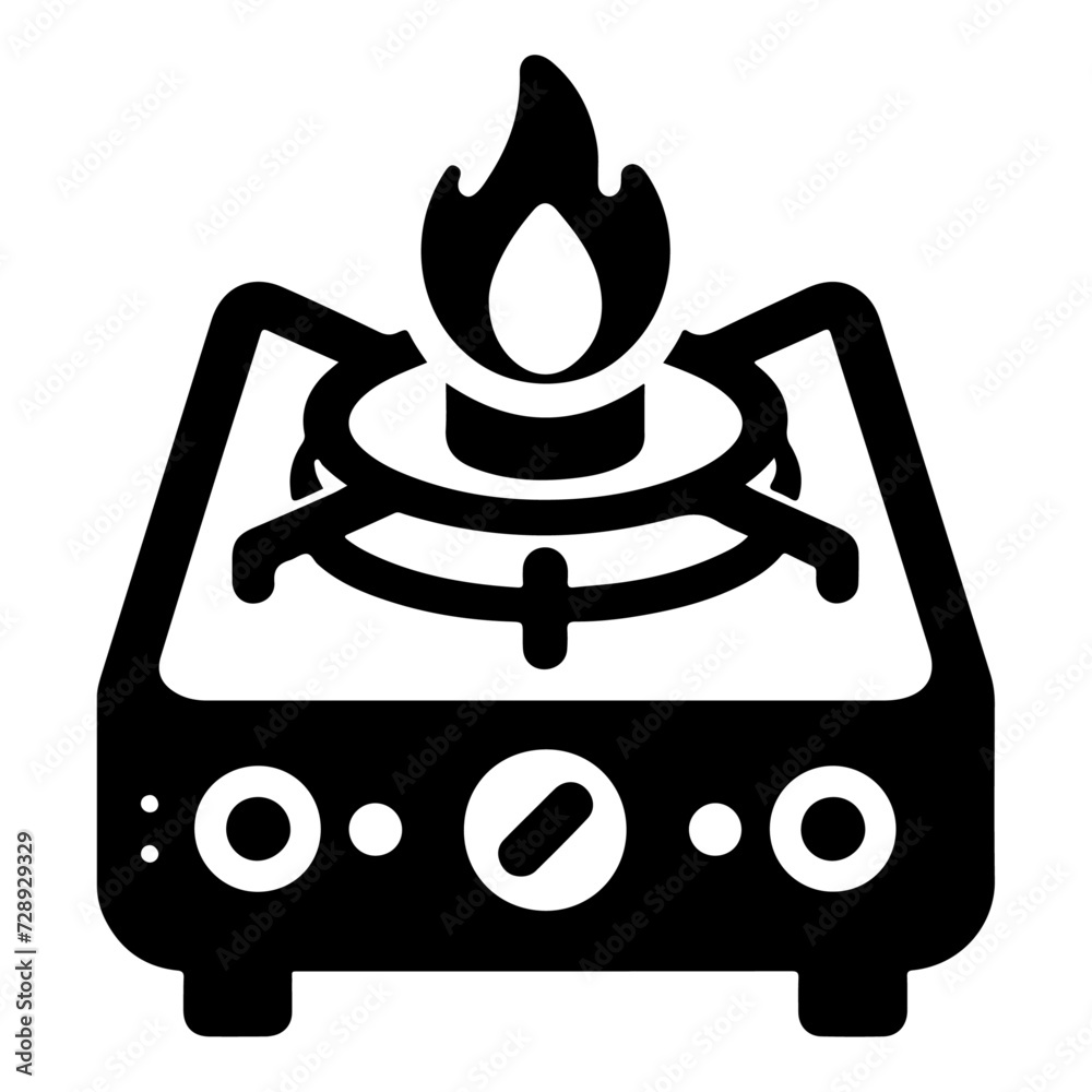 minimal gas stove vector symbol, clipart, silhouette, white background minimal gas stove vector symbol, clipart, silhouette, white background