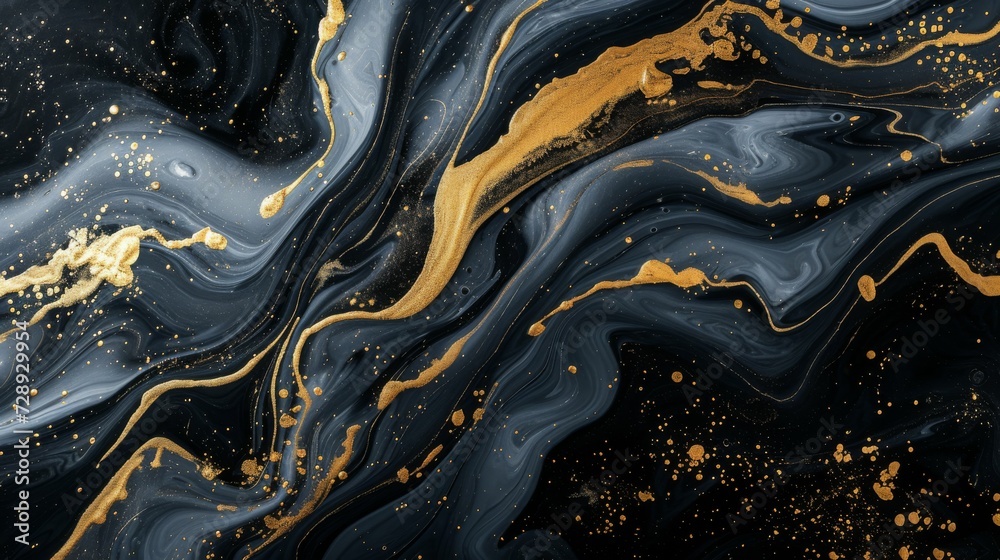 Gold abstract black marble background art paint pattern ink texture watercolor white fluid wall. Abstract liquid gold design luxury wallpaper