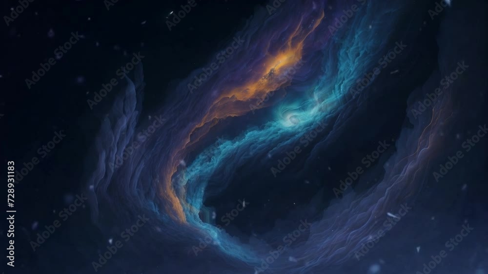 Seamless looping motion, colorful nebulae in space. A beautiful abstract cloud background of nebulae. Swirl cloud nebula 4k video quality