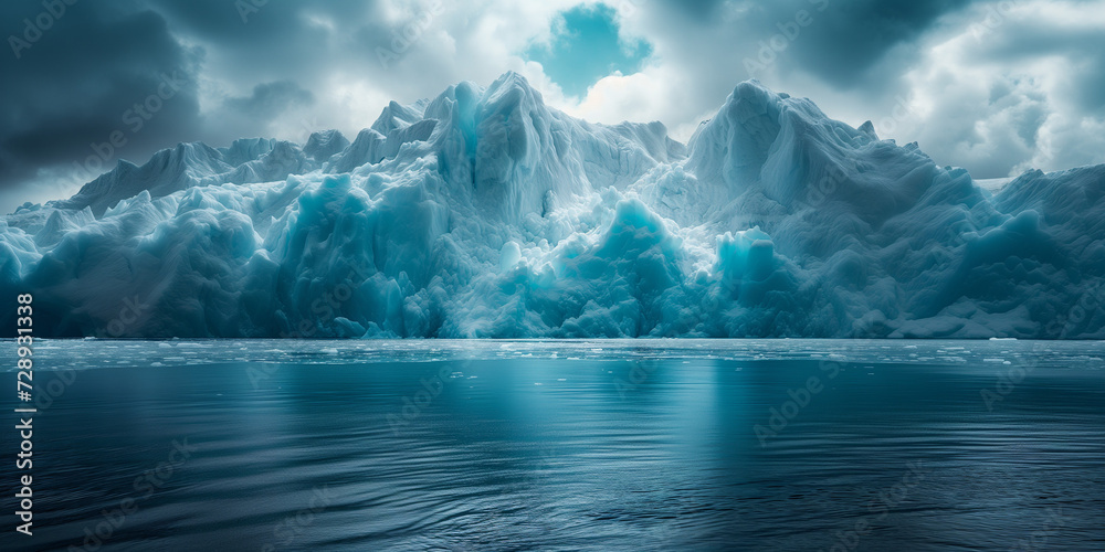 Landscape of glacier ice at the north - obrazy, fototapety, plakaty 