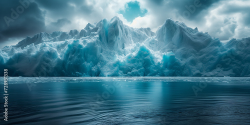 Landscape of glacier ice at the north photo