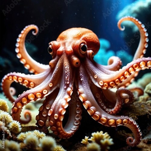 Octopus wild animal living in nature  part of ecosystem