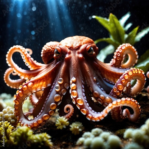 Octopus wild animal living in nature, part of ecosystem © Kheng Guan Toh