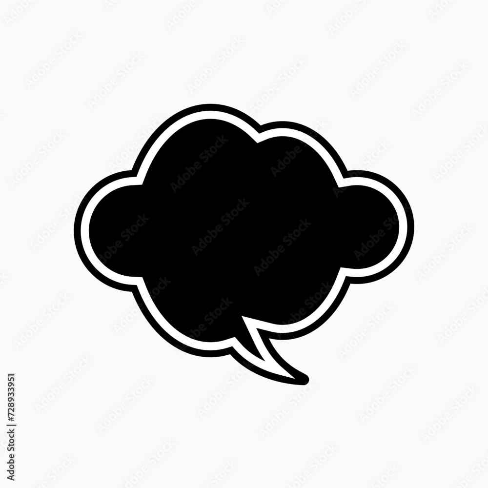 Bubble Speech Icon. Talk, Chat Illustration. Applied as Trendy Symbol for Design Elements, Websites, Presentation and Application - Vector. Bubble Speech Icon. Talk, Chat Illustration. Applied as Trendy Symbol for Design Elements, Websites, Presentation and Application - Vector.