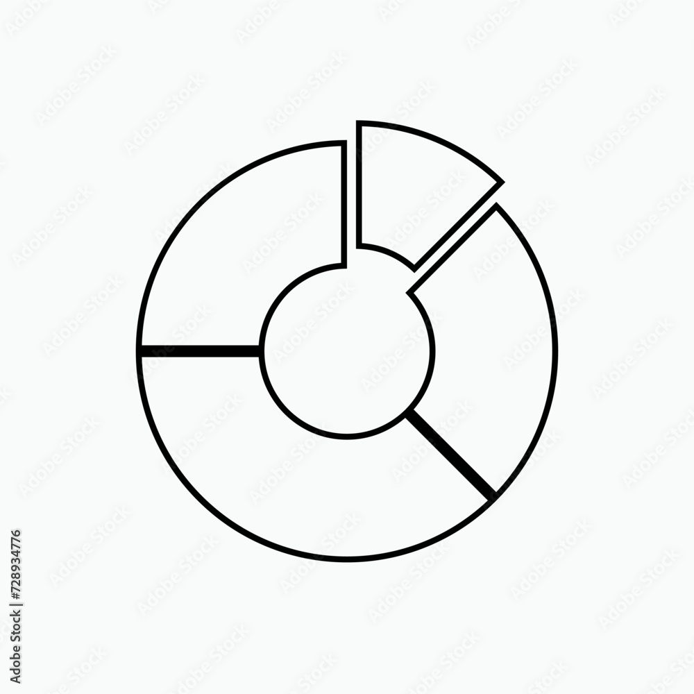 Pie Chart Icon. Statistics Symbol - Vector Illustration In Glyph Style for Design and Websites, Presentation or Application. Pie Chart Icon. Statistics Symbol - Vector Illustration In Glyph Style for Design and Websites, Presentation or Application.