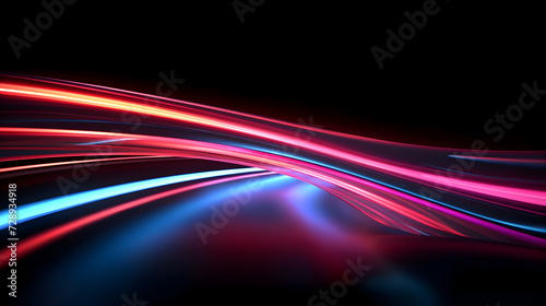 Modern red glowing neon light tail design  futuristic glowing light tail background