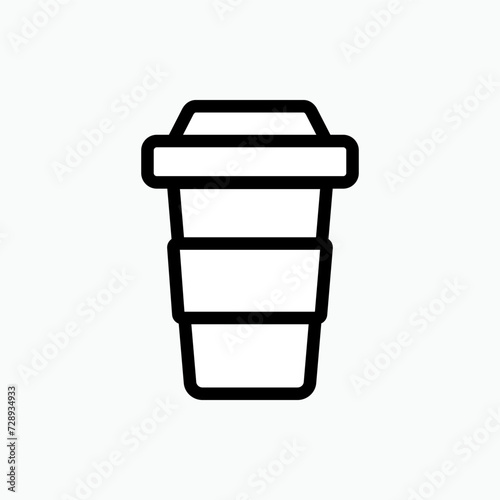 Disposable Drink Icon. Beverages Symbol.  Applied as a Trendy Symbol for Design Elements, Presentations, and Web Apps.