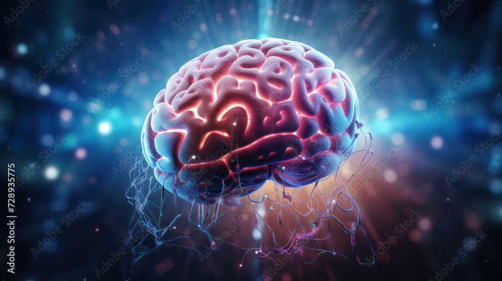 The human brain reimagined in a digital realm, representing the convergence of cognition and futuristic technology The human brain reimagined in a digital realm, representing the convergence of cognition and futuristic technology