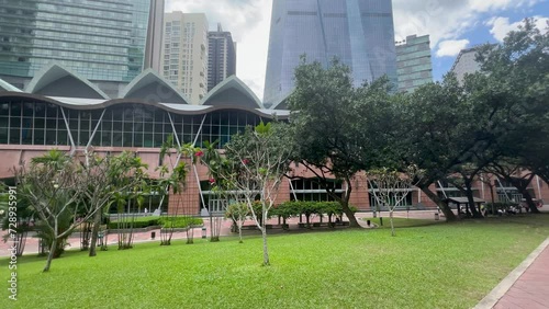 Kuala Lumpur Convention Centre is surrounded by the stunning KLCC Park, offering a serene and picturesque setting in the heart of Malaysia's bustling capital city photo