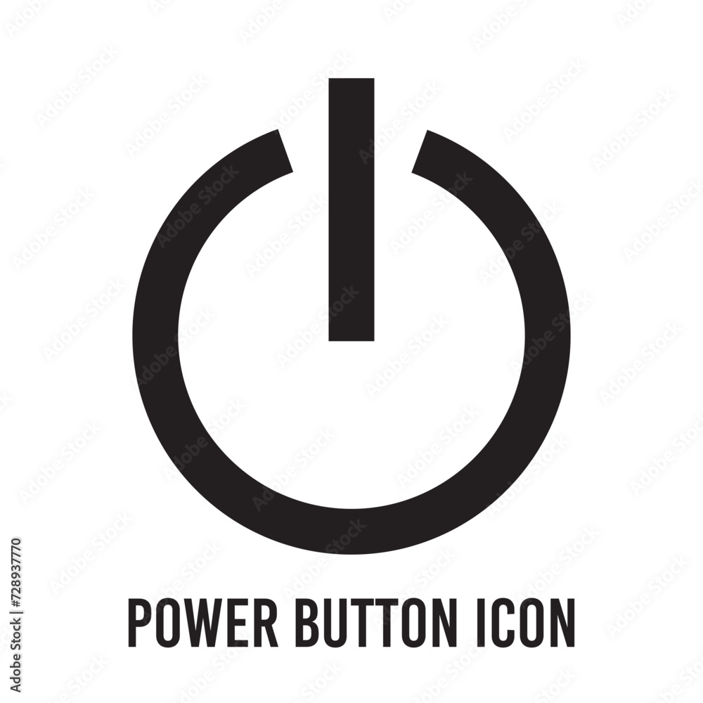 power button icon for web or app design. In black and white editable power button vector illustration. on and off button icon eps 10. power button icon for web or app design. In black and white editable power button vector illustration. on and off button icon eps 10.