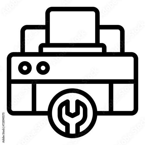 Repair and maintenance printer icon