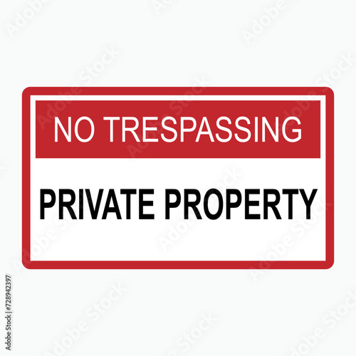 No Trespassing Icon. Prohibition Symbol - Vector Illustration for Design and Websites  Presentation or Application.    