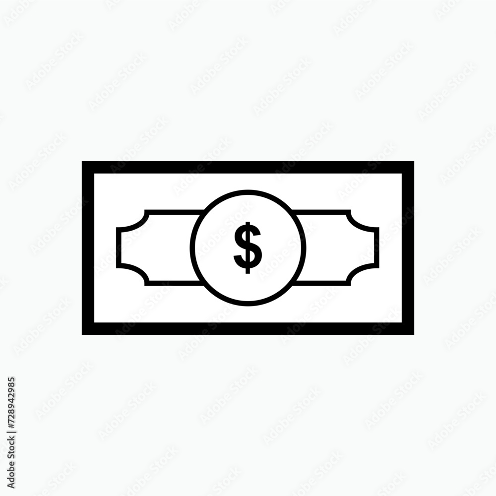 Money Icon. Saving Symbol - Vector Illustration In Glyph Style for Design and Websites, Presentation or Application. Money Icon. Saving Symbol - Vector Illustration In Glyph Style for Design and Websites, Presentation or Application.