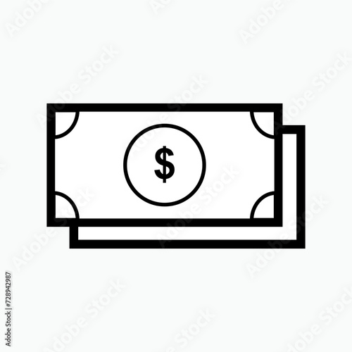 Money Icon. Saving Symbol - Vector Illustration In Glyph Style for Design and Websites, Presentation or Application.