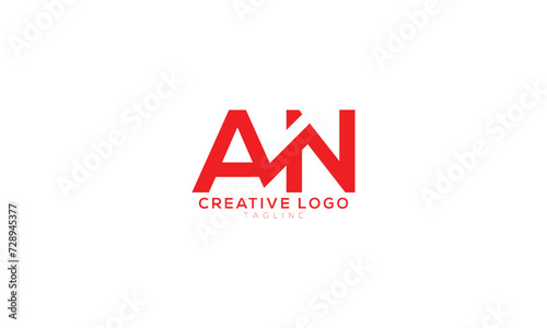 AN AZ Abstract initial monogram letter alphabet logo design