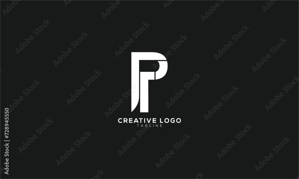 FP Abstract initial monogram letter alphabet logo design FP Abstract initial monogram letter alphabet logo design