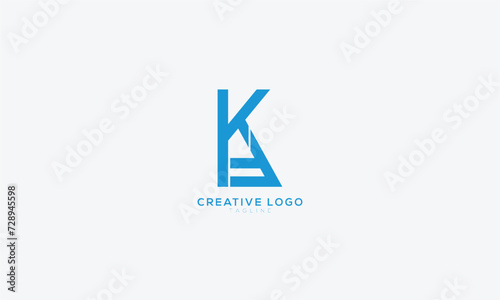 KA Abstract initial monogram letter alphabet logo design