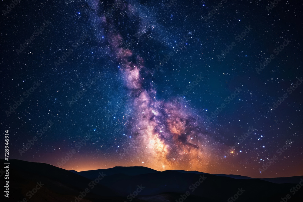 Photo of the milky way with the words by Michael.