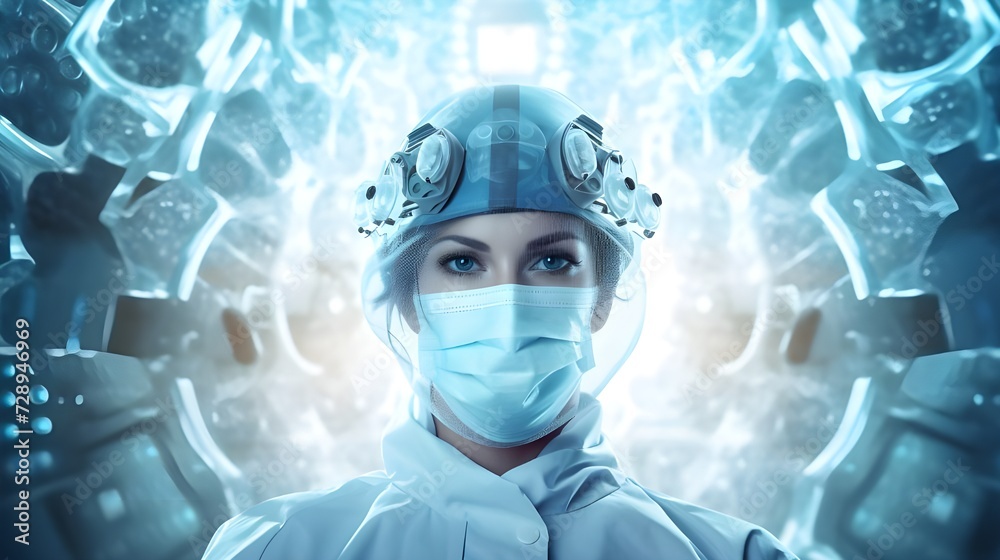 The doctor is preparing for surgery The doctor is preparing for surgery
