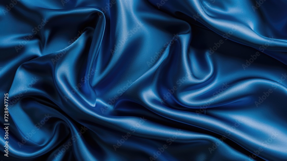 Luxurious abstract with a deep blue satin texture, embodying opulence and elegance, Ai Generated. Luxurious abstract with a deep blue satin texture, embodying opulence and elegance, Ai Generated.