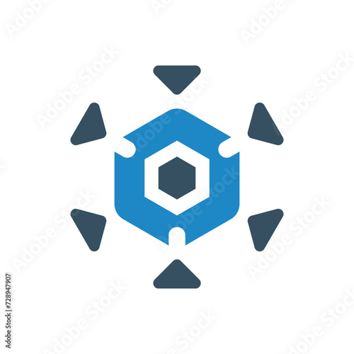 centralization icon vector illustration