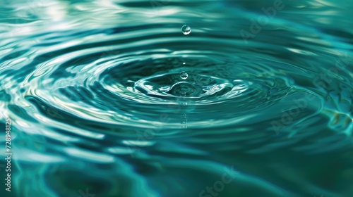 Captivating abstraction of water ripples and rings  a dance of liquid artistry  Ai Generated