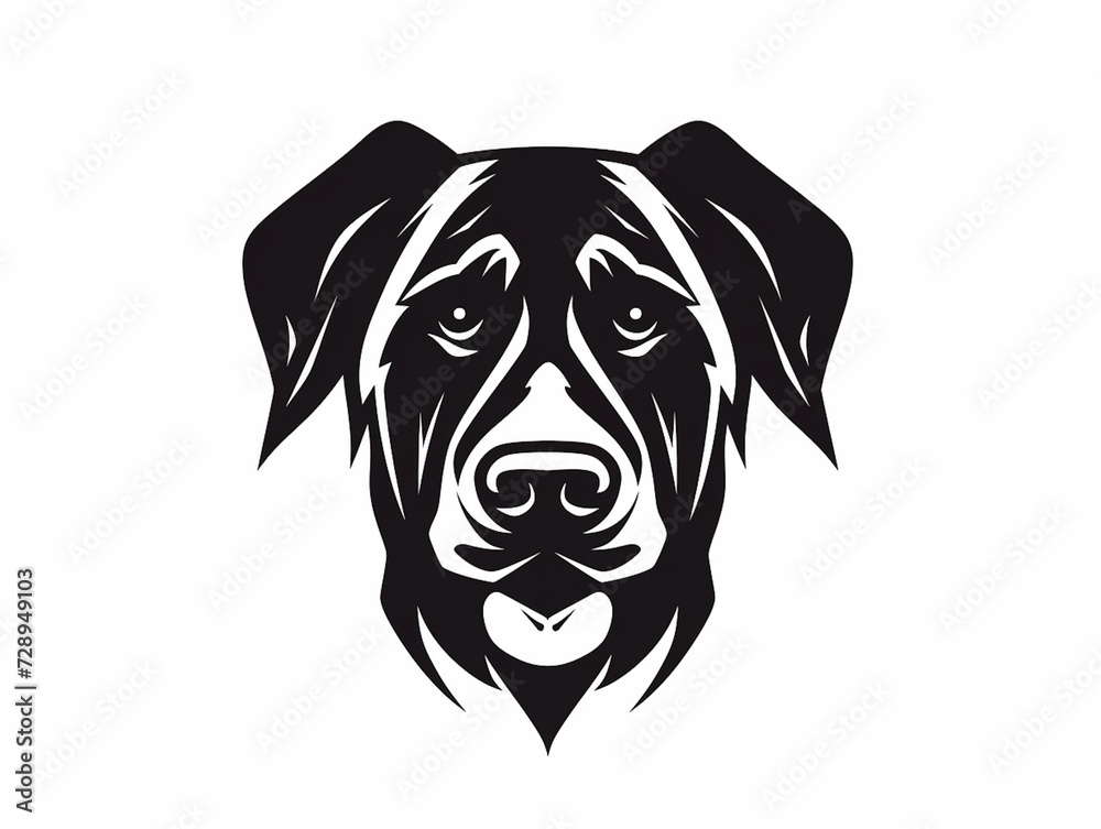 dog head on white background vector illustration dog head on white background vector illustration